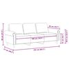 vidaXL Trivietė sofa, kreminės spalvos, 180cm, aksomas