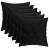 vidaXL Pagalvėlės užvalkalas 6 pcs HEERLEN Juoda 30 x 30 cm Flanelė