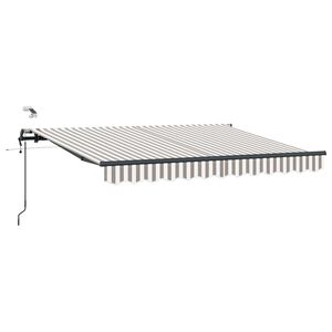 vidaXL I&scaron;traukiama markizė &Scaron;viesiai pilka ir balta. 300 x 250 cm