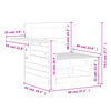 vidaXL Sodo sofos dalis su šoniniu staliuku, douglas eglė, su porankiu
