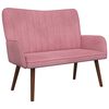 vidaXL Dvita&scaron;kė sofa Rožinė 115 x 61 x 87 cm Aksomas