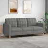 vidaXL Trivietė sofa, tamsiai pilkos spalvos, 180cm, audinys