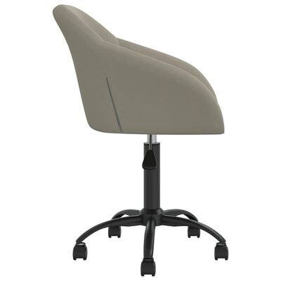 vidaXL Pasukama biuro kėdė, šviesiai pilkos spalvos, aksomas (330545)