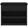 vidaXL Batų suoliukas, juodos spalvos, 62x32x50cm, apdirbta mediena
