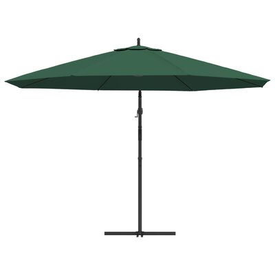 vidaXL Gembinis skėtis, žalios spalvos, 3,5m