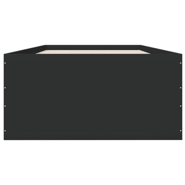 vidaXL Lovos rėmas, juodos spalvos, 100x200cm, apdirbta mediena