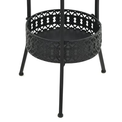 vidaXL Bistro staliukas, juodas, 40x70cm, metalas