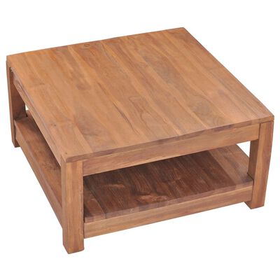 vidaXL Kavos staliukas, 68x67x35cm, tikmedžio medienos masyvas