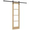 vidaXL Slankios durys ORKDAL Natūrali ir juoda 61 x 198,5 cm