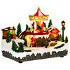 vidaXL Kalėdų miestelis su karusele SALO 25,5 x 16 x 21,5 cm Derva