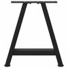 vidaXL Kavos staliuko kojelės, A formos, 2 vnt., juodos, 50x(42-43) cm, plienas