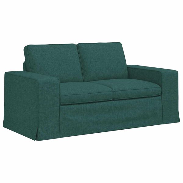 vidaXL Sofa Tamsiai žalia 162 x 80 x 82 cm audinys