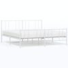 vidaXL Lovos rėmas su galvūgaliu/kojūgaliu, baltas, 183x213cm, metalas