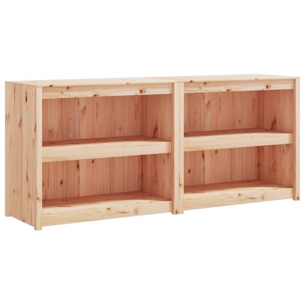 vidaXL Lauko virtuvės spintelės, 2vnt., pušies medienos masyvas