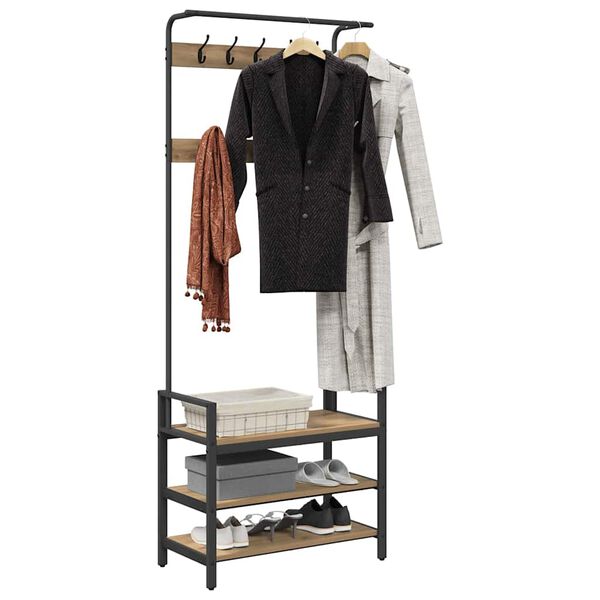 vidaXL Paltas Amatininkų ąžuolas 75 x 34 x 184 cm Apdirbta mediena