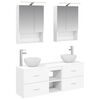 vidaXL Vonios spintos komplektas 5 pcs Balta 50 x 14,5 x 70 cm