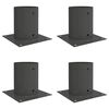 vidaXL Apvalus žemės inkaras 4 vnt. Antracito 18 x 18 x 15 cm Metalas