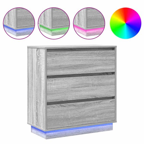 vidaXL &Scaron;alia lovos spintelė Pilka 71 x 34,5 x 75 cm Apdirbta mediena