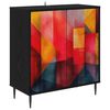 vidaXL Kabalas HEESCH Juodojo ąžuolo 69 x 33 x 76 cm Apdirbta mediena
