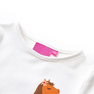 Vaikiški marškinėliai ilgomis rankovėmis, ecru spalvos, 92 dydžio