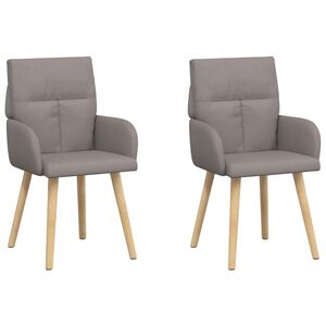 vidaXL Valgomojo kėdės 2 vnt. Audinys Taupe 60 x 56 x 96 cm