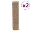 vidaXL Džiuto ritiniai, 2vnt., 0,5x50m, 100% džiutas, 200g/m&sup2;