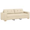 vidaXL Sofa 3 pcs Kreminė 221 x 80 x 80 cm Lino mi&scaron;inio audinys