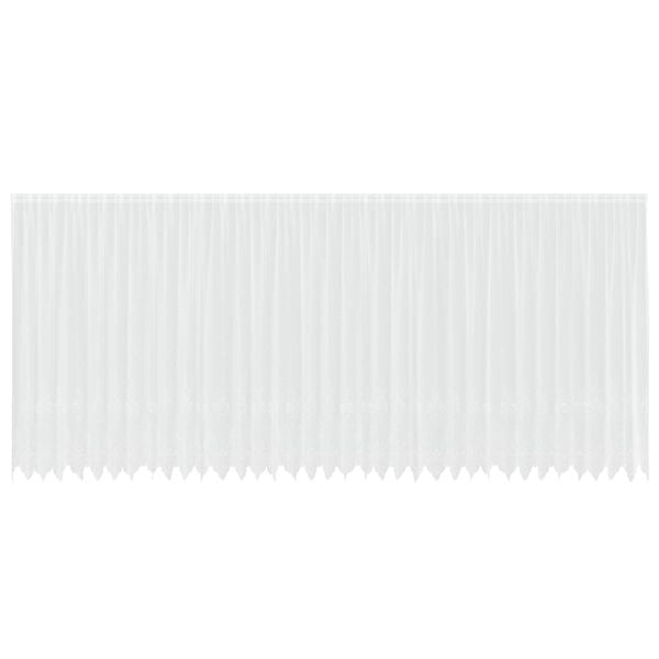 vidaXL Nėrinių Užuolaida Gėlių Balta 245 x 900 cm Poliesteris