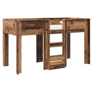 vidaXL Vaikų dvigulė lova Senas medis 75 x 190 cm Apdirbta mediena