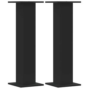 vidaXL Stovai augalams, 2vnt., juodi, 30x30x95cm, apdirbta mediena