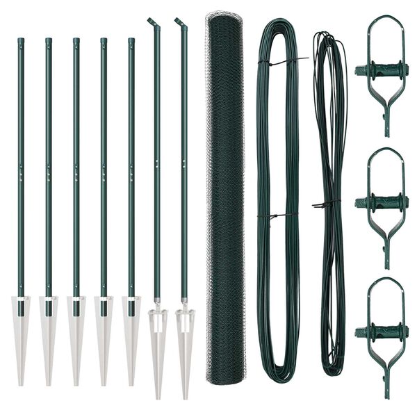 vidaXL Tvorelės stulpas Žalia 10 x 1,5 m (13 mm tinklas)