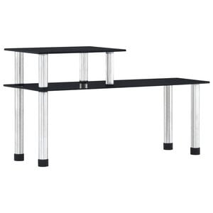 vidaXL Virtuvės lentyna, juoda, 45x16x26cm, grūdintas stiklas