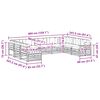 vidaXL Lauko sofos komplektas su pagalve 9 pcs Natūralus ir grietinėlė