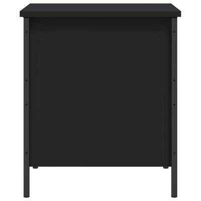 vidaXL Suoliukas-daiktadėžė, juodas, 40x42,5x50cm, apdirbta mediena