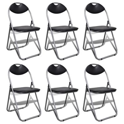 vidaXL Valgomojo kėdės, 2vnt., juodos, dirbtinė oda ir plienas