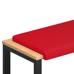 vidaXL Suoliuko pagalvė Dirbtinė oda Raudona Gylis 35 cm