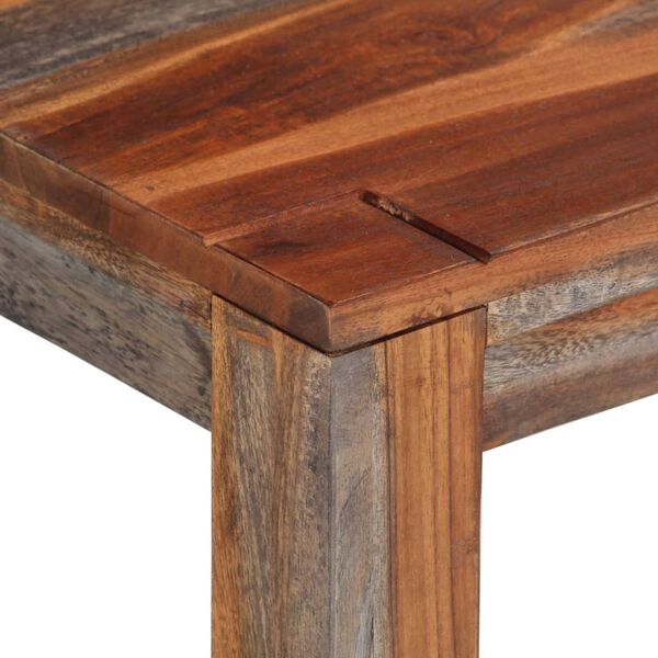 vidaXL Suoliukas su atlo&scaron;u, pilkas, 160cm, akacijos medienos masyvas