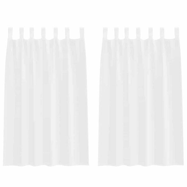 vidaXL Voile Užuolaida 2 pcs Balta 175 x 140 cm Poliesteris