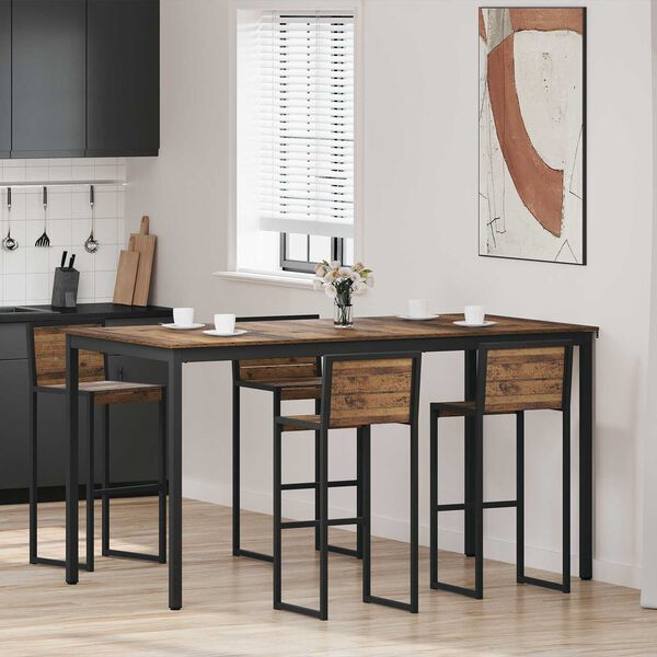 vidaXL Stovintis Baro Stalas Apdirbta mediena