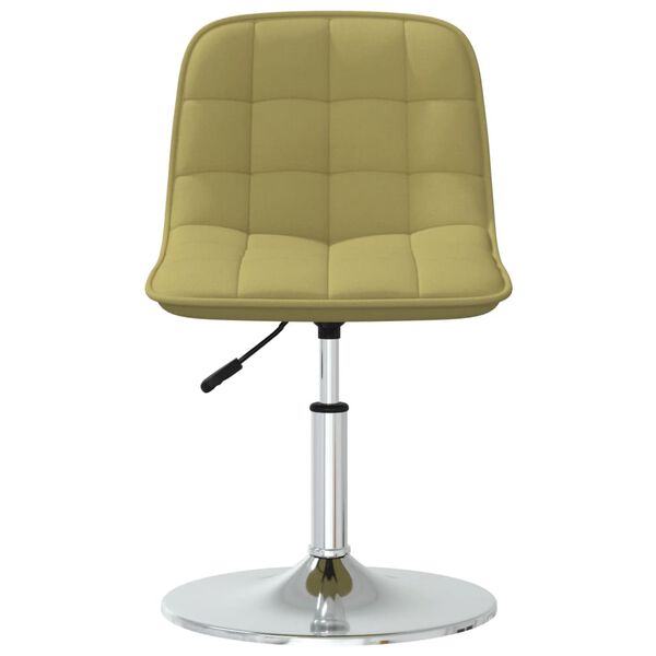 vidaXL Pasukama valgomojo kėdė, žalios spalvos, audinys