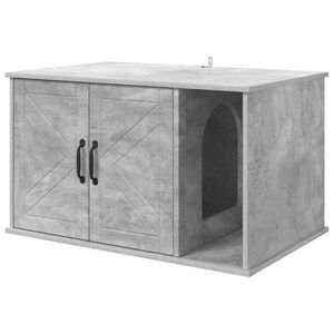 vidaXL Katės namelis Betoninė 85 x 55 x 50,5 cm Apdirbta mediena