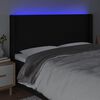 vidaXL Galvūgalis su LED, juodos spalvos, 203x16x118/128cm, audinys