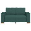 vidaXL Dvivietė sofa, tamsiai žalia, 160x78x84 cm, audinys