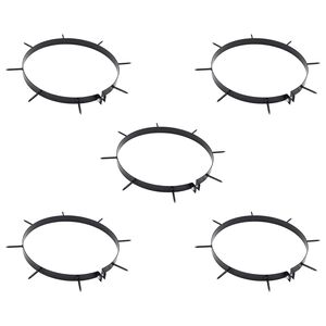 vidaXL Vejos aeratoriaus spaustukas su smeigėmis 5 pcs Juodas &Oslash; 300 mm