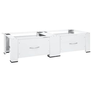 vidaXL Dvigubas skalbimo ma&scaron;inos ir džiovyklės pagrindas su stalčiais