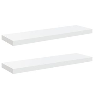 vidaXL Pakabinamos lentynos, 2vnt., baltos, 80x23,5x3,8cm, MDF