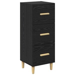 vidaXL Kabalas juoda ąžuolo 34.5 x 34 x 90 cm Apdirbta mediena
