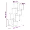 vidaXL Sieninė lentyna, artisano, 90x15x119,5cm, mediena, kubų formos