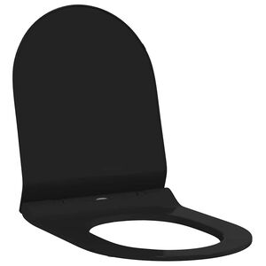 vidaXL Tualeto sėdynė Juodas 50 x 36,5 x 5 cm Polipropilenas