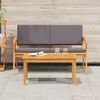 vidaXL Bistro komplektas 2 pcs Ruda Akacijos medienos masyvas